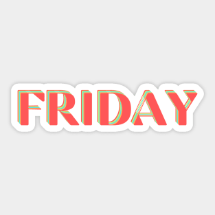 friday friyay typography Sticker